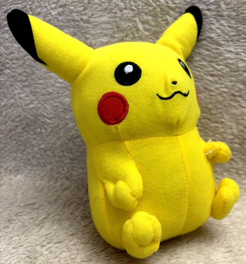 Official Licensed Pokemon Pikachu Plush Stuffed Animal Toy 6.5"